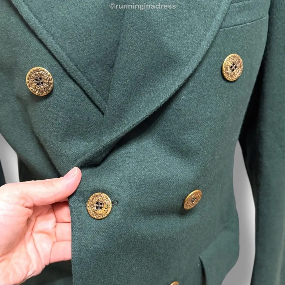 Rare Vintage 1950s Early 60s Shack's Double-Breasted Green Blazer ACWA Union Tag